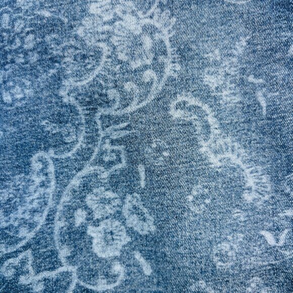 Chicos Womens Pull On Jeggings Capri Floral Blue Print Stretch Denim Size 1 | 8 - Picture 5 of 11